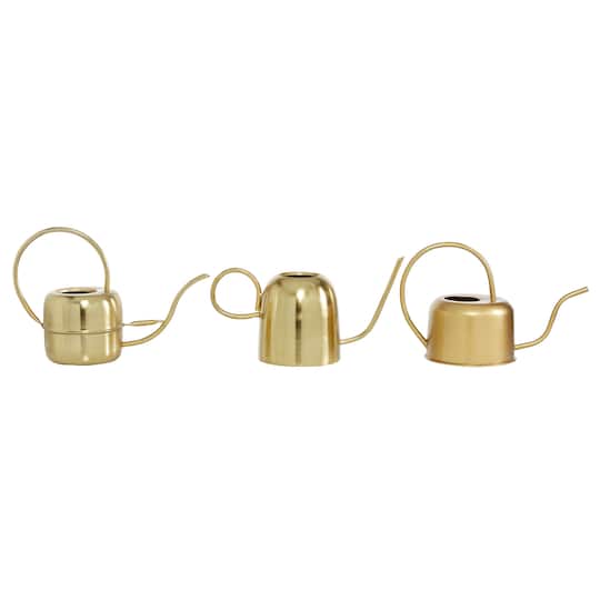 Gold Metal Glam Watering Can Set